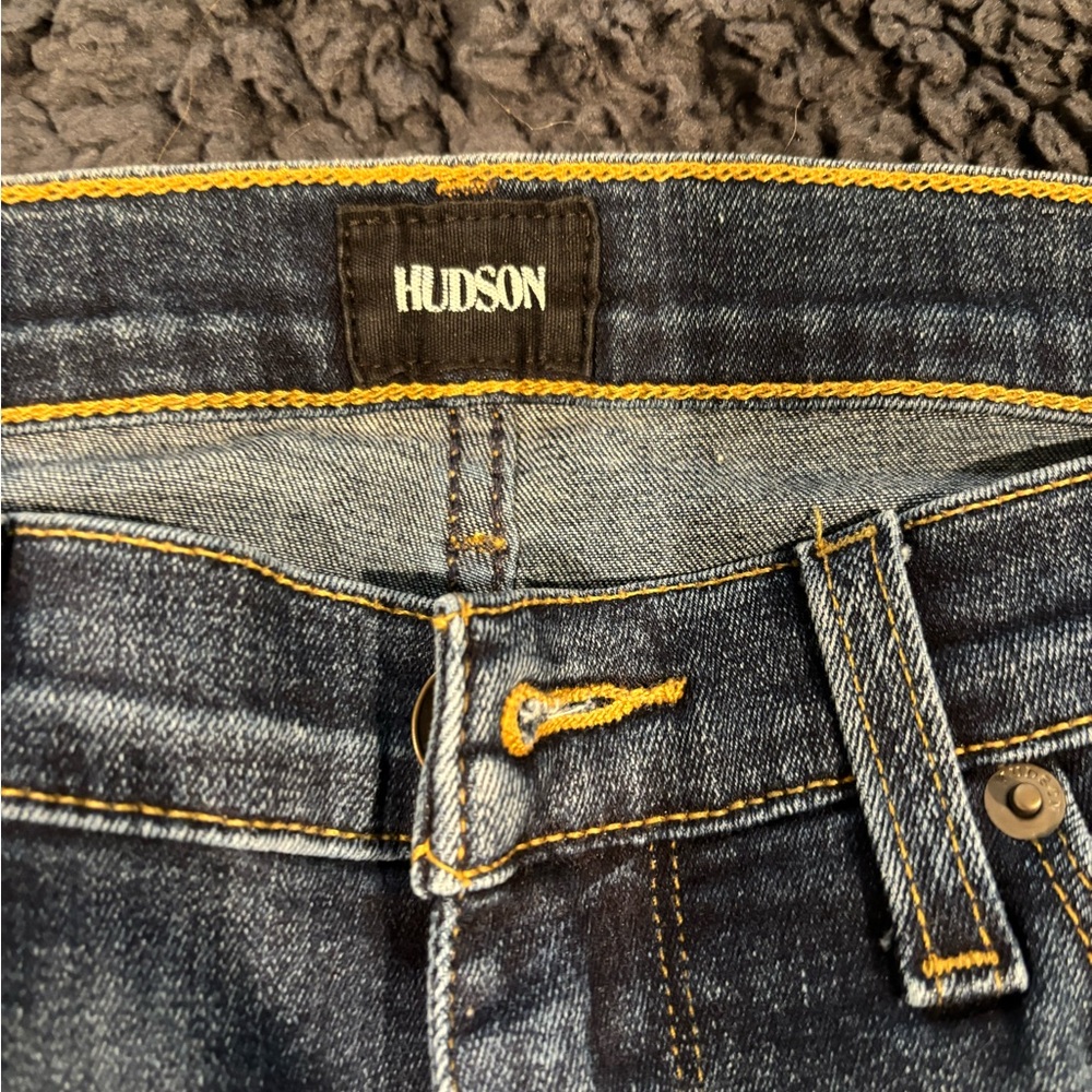 Hudson Jeans with Gold Stitching